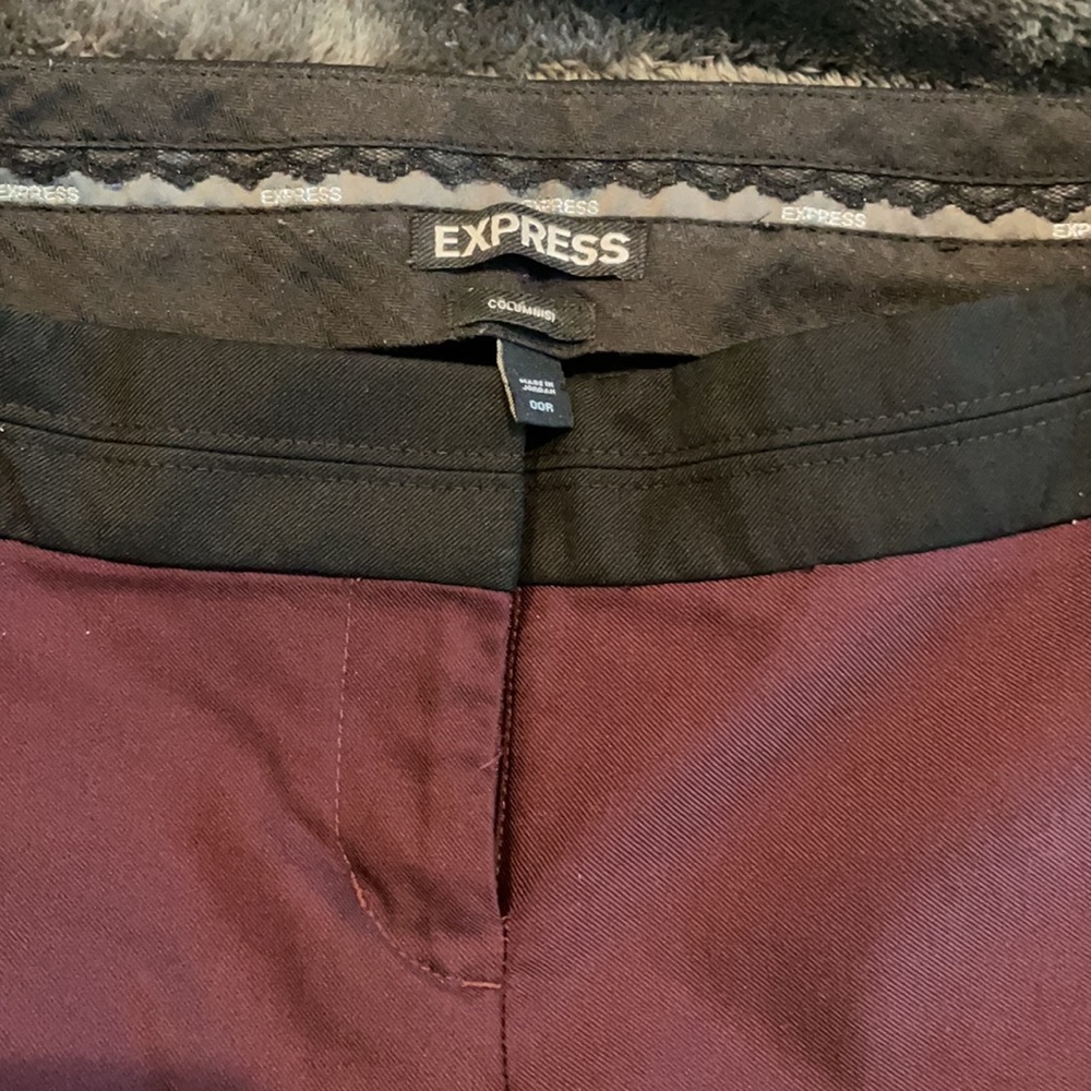 Express -Burgundy with black waist band